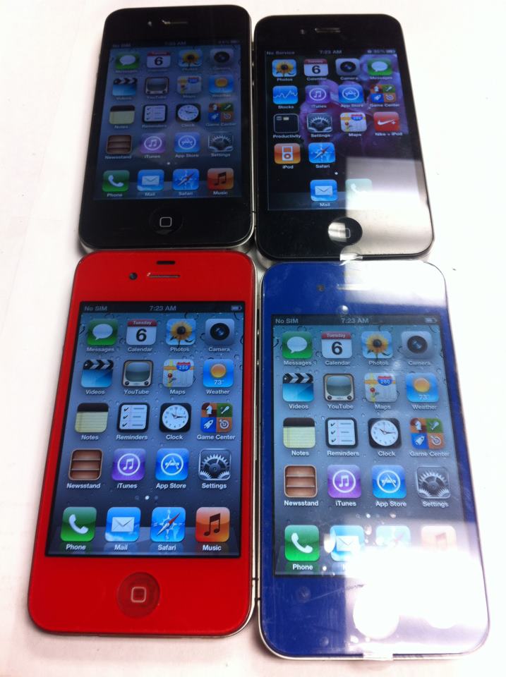 iPhone Colors - Front iPhone Colors - Front
